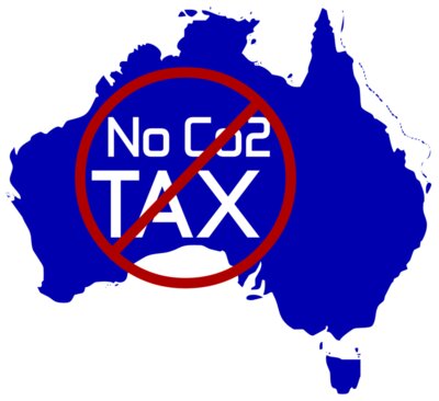 NO Co2 TAX Blue